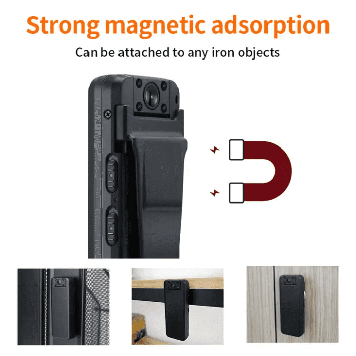 Magnetic WiFi Wireless Body Worn Spy Camera Full HD 1080P