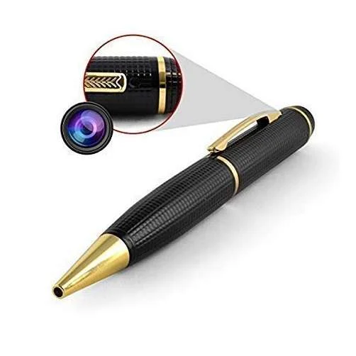 pen camera golden body