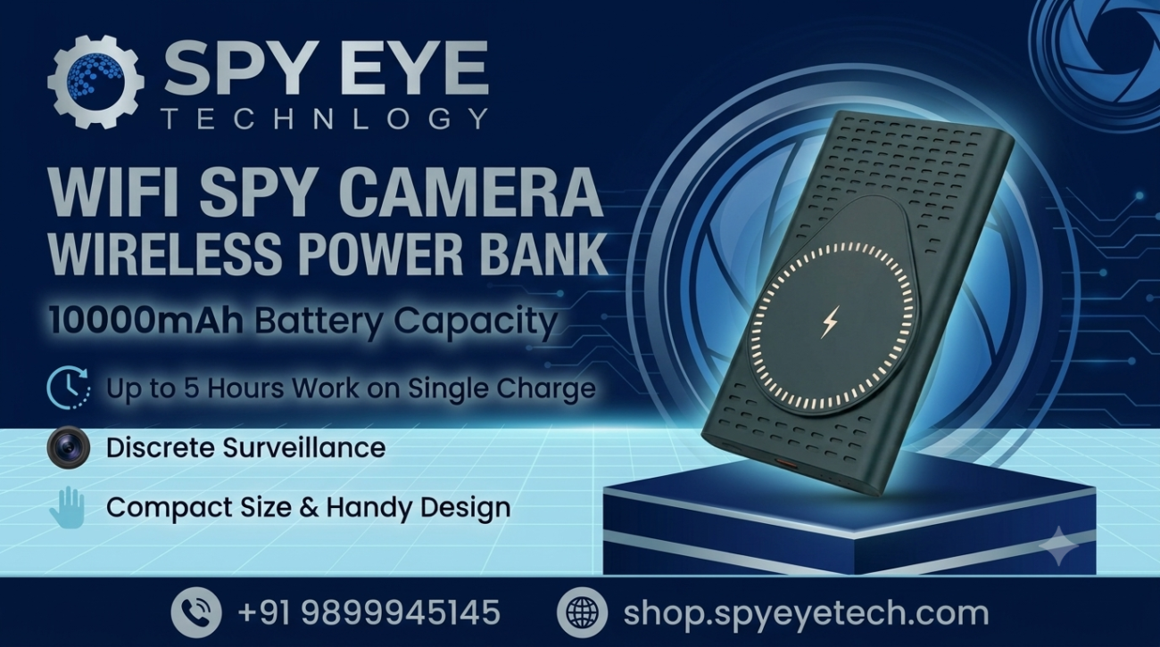Wifi wireless spy camera in power bank 10000mAh at Spy Eye Technology