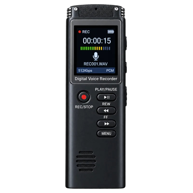 8GB Digital Voice Recorder – HD Audio Recording with 96 Hours Storage