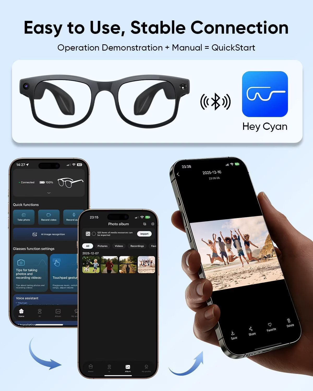 Capture life hands-free with AIMG G1 Max AI Smart Glasses